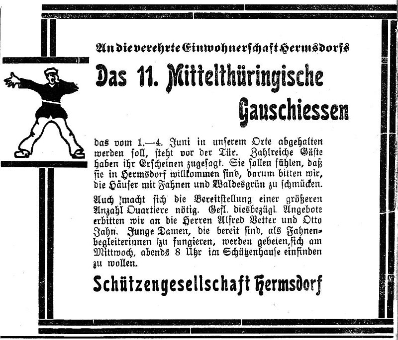 1929-05-27 Hdf Schuetzengesellschaft Gauschiessen
